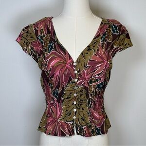 Madewell Multicolor Floral Crop Top